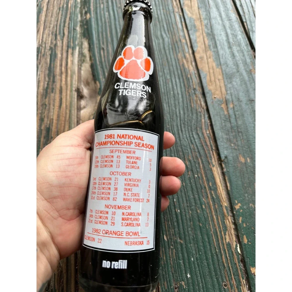 Vintage Clemson Tigers 1981 National Champions Coca-Cola Bottle 10oz Sealed